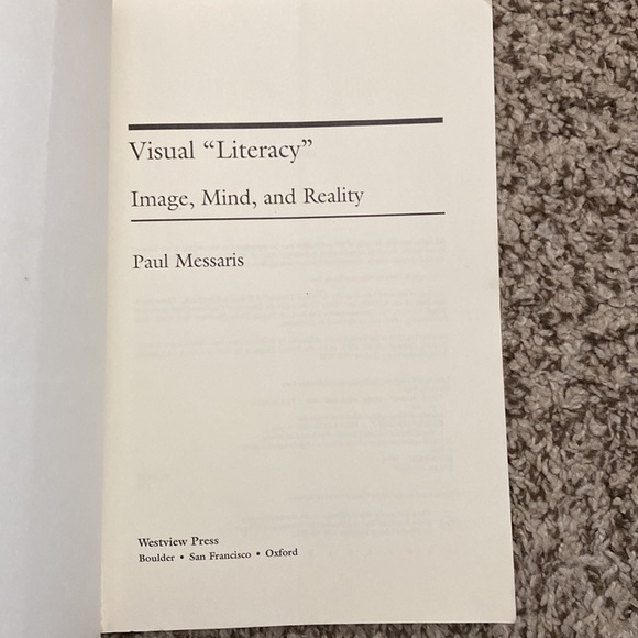Visual Literacy Image, Mind, and Reality by Paul Messaris ©️ 1994 book - Picture 3 of 14